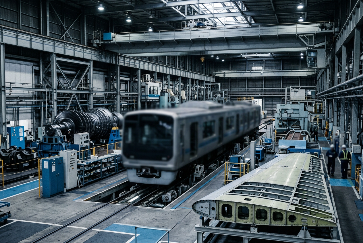 川崎重工の事業セグメントを示すイメージ